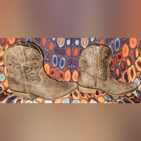 Gorgeous! Western DINGO Women's Genuine LEATHER Boots Size 9 Perfect Condition! - Picture 4 of 7